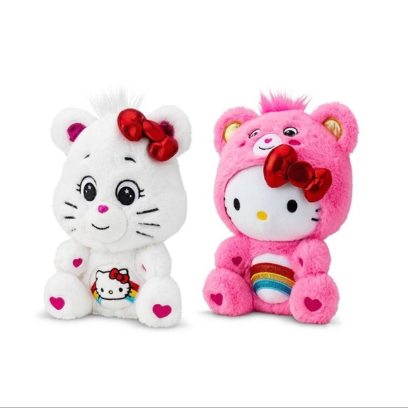 Hello Kitty x Care Bears Plush Set 2pk Hello Kitty & Cheer Bear - Picture 10 of 11
